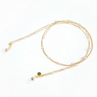 Цепочка Ronda 115, юв.спл,жемчуг,ракушка, золотой, р 65