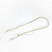 Цепочка Ronda ЦHP, юв.спл, искусств.жемчуг, ракушка, золотой,серебряный,белый, р 65