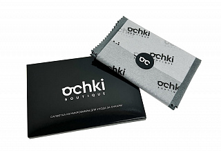 Салфетка из микрофибры Ochki Boutique в коробке, серая, 20х20